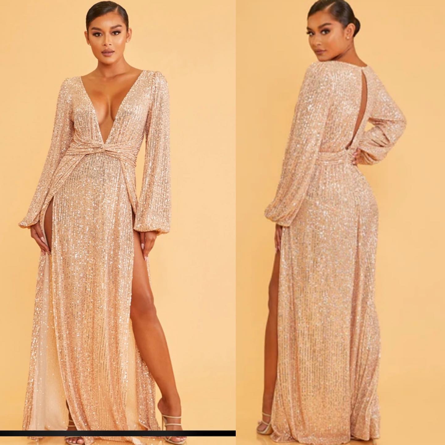Sequin maxi gown