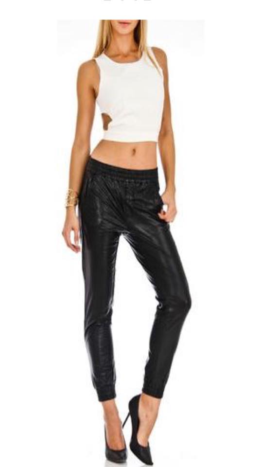 LEATHER LOOK JOGGER